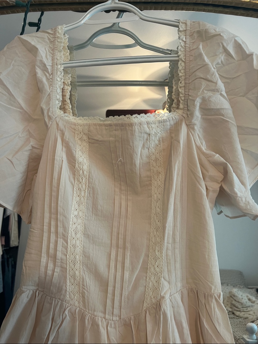 In Bloom Cream Maxi Dress with Ruffle Details - Picture 2 of 4